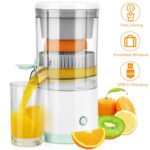 Electric Citrus Juicer Rechargeable Hands-free Masticating Orange Lemon Squeezer (1)