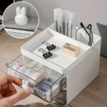 rabbit-handle-clear-desk-organizer-perfect-for-pen-makeup-and-jewellery-etc-random-color – 1